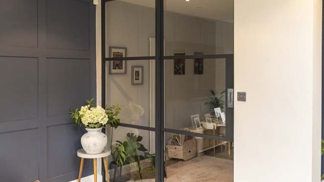 Aluspace Internal Steel Look Sliding Door, Hampton, Greater London
