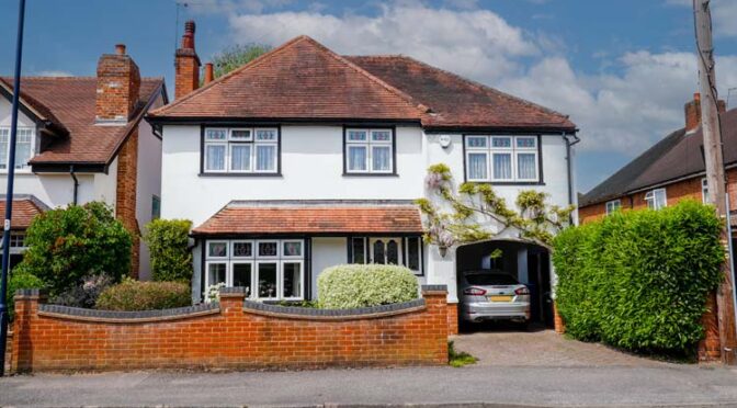 Black and White uPVC Casement Windows with Stained Glass Fanlights, Maidenhead (1)