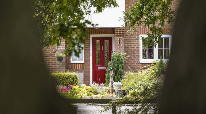 Red Composite Front Door – Apeer 70, Warfield