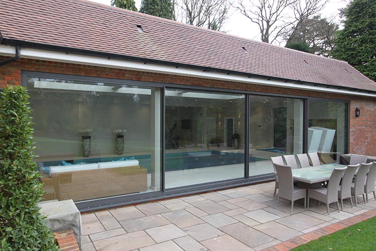Indoor swimming pool glazing