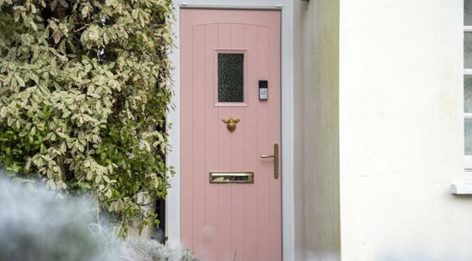 Traditional Pink Front Door Revives Semi-Detached Victorian Cottage, Epsom