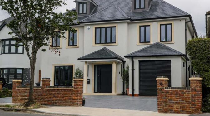 Triple Glazed Black Composite Windows, Surbiton, Surrey