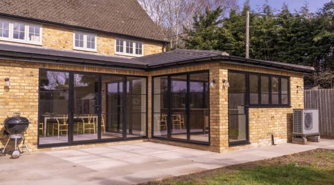 Ultra Slim Black Steel Look Windows and Doors, Hurst, Reading, Berkshire