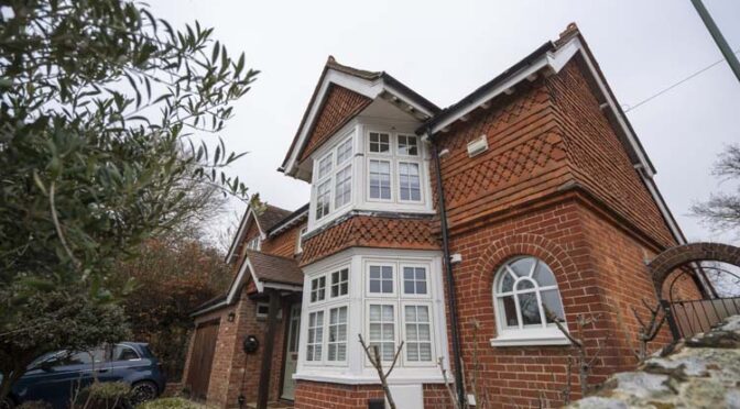 White Georgian Casement Windows, Period Property, Midhurst